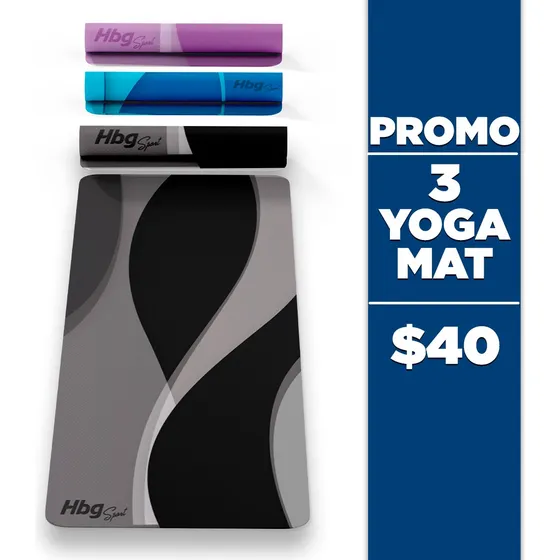 Yoga Mat Tres Unidades Promocion Ejercicio Gym Hbg Sport