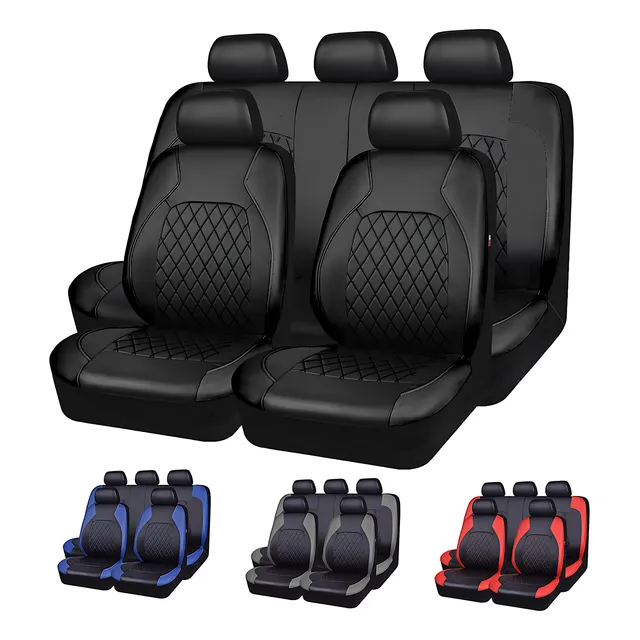 Funda Universal Para Asiento Cuero De Accesorios Autos 9pzs