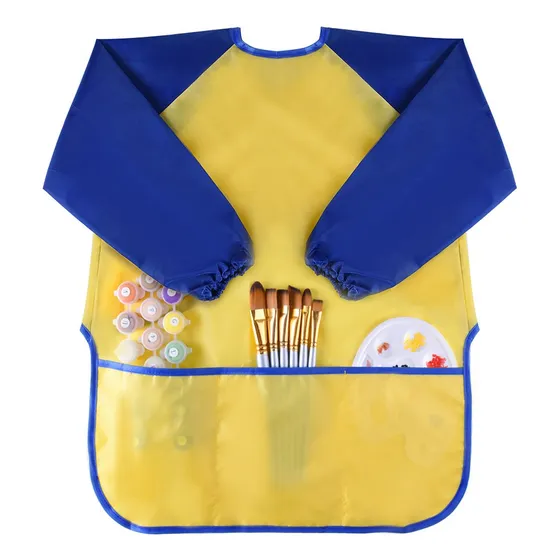 Delantal C/bolsillo Para Pintar Imperm  Niños De 2 A 4 Años
