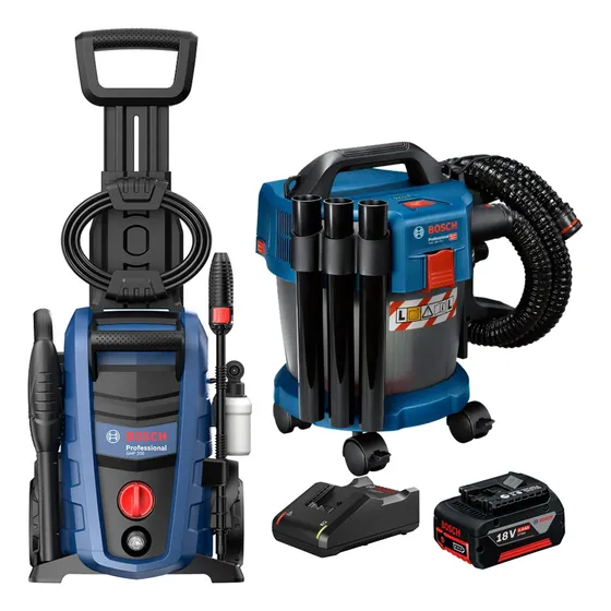 Combo Hidrolavadora Alta Presión 2000psi + Aspiradora 10 L