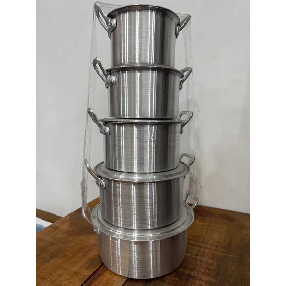 Juego De Ollas De 5 Piezas De Aluminio 14,16,18,20 Y 22cm
