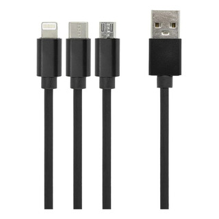 Cabo Usb Carregador E Dados 3x1 Para Lightning Tipo C V8 Cabo Usb Carregador E Dados 3x1 Para Lightning Tipo C V8