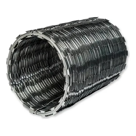 Rollos Alambre Concertina Doble Cruzada C45x10mts (4 Rollos) Plateado