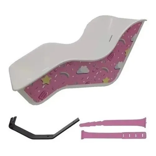 Cadeirinha Boneca Bike Baby Alive Para Bicicleta Infantil Cor Rosa