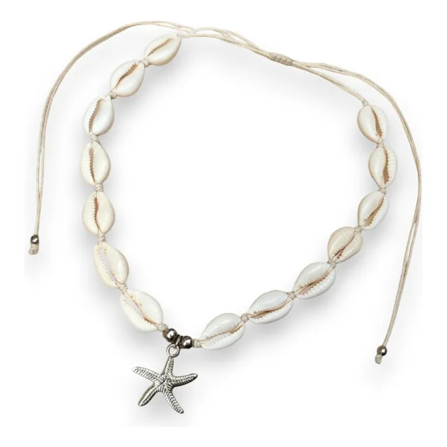 Collar Choker Caracoles Buzios Estrella Mar Colgante Acero