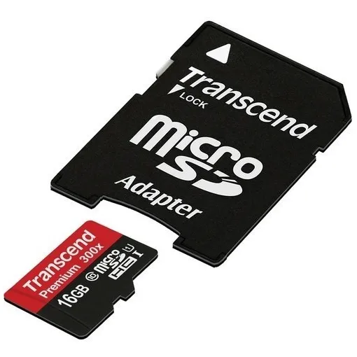 Memoria Micro Sd Hc 16 Gb Transcend Clase 10 Super Rápida