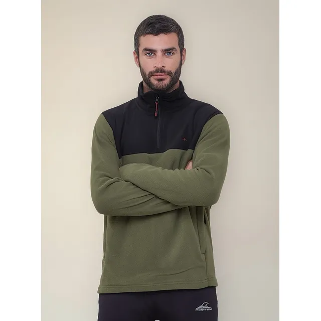 Buzo Montagne Field Hombre Polar Fleece Con Cierres