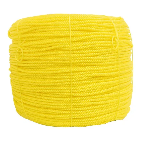 Cuerda Cable Polipropileno 6mm 4 Cabos Bobina Amarillo 24kg