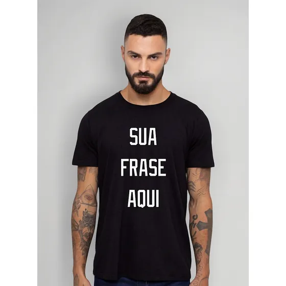 Camiseta Personalizada Estampa Com Sua Frase Aqui Festa