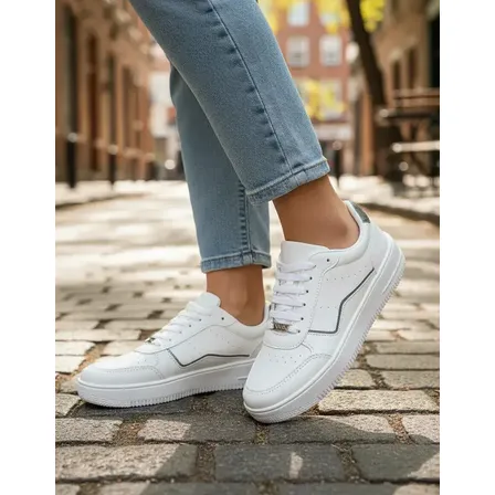 Tênis Feminino Casual Branco Vili Leve Confortável