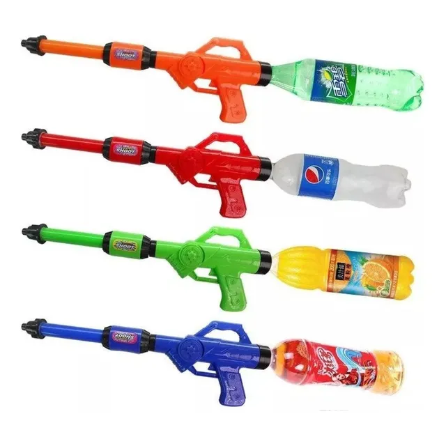Pistola De Agua 49,5cms, Pistola Lanza Agua Para Botella