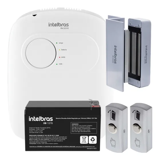 Fech Eletroima Intelbras Fe 20150 C/ Fonte Bateria 2botoeira