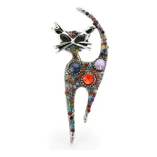 Broche Prendedor Gato Negro Mujer Niña Regalo Broche Prendedor Gato Negro Mujer Niña Regalo
