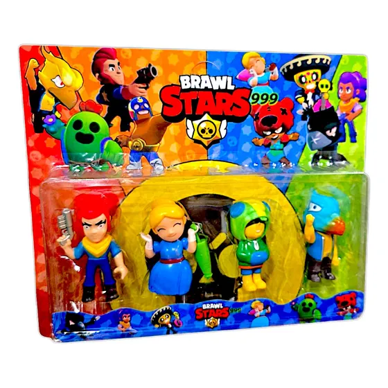 Blister Brawl Stars X4 Muñecos De Acción Juegos Para Niños