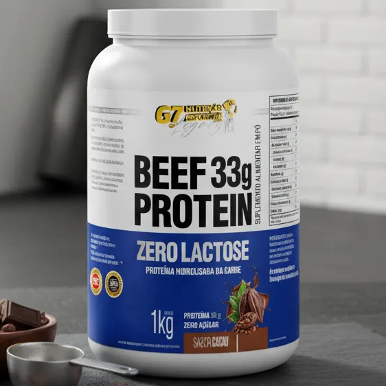 Beef Protein 33g Proteína 1kg Sabor Cacau - G7 Legacy Cacau