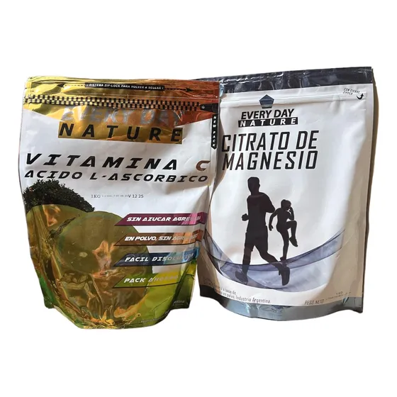 Citrato De Magnesio 1 Kg + Vitamina C 1 Kg