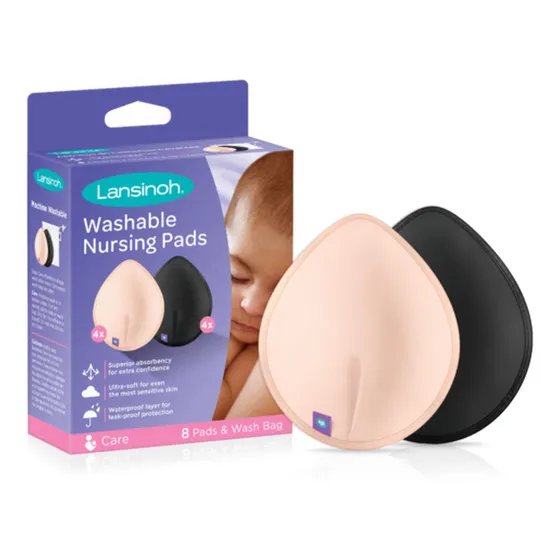Absorbentes De Leche Reutilizables 2 Colores 8 Unds. Lansino