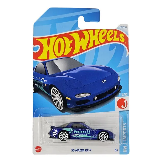 Hot Wheels 95 Mazda Rx-7 Hw J-imports Azul