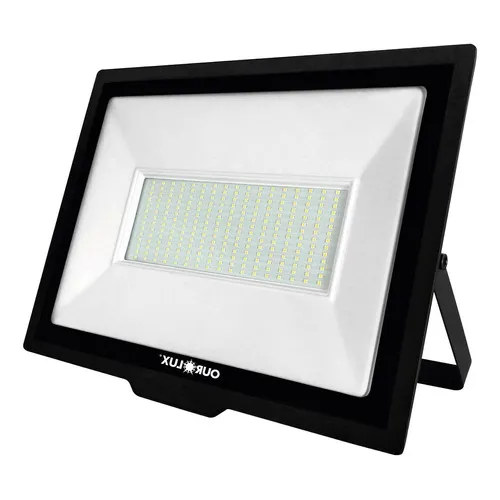 Refletor De Led 200w 6500k Ourolux 03269 127/220V Cor da carcaça Preto Cor da luz Branco