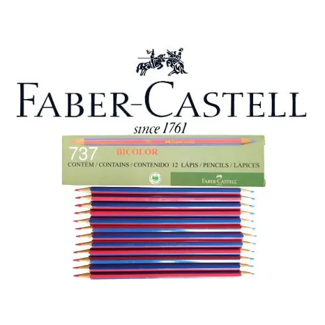 Lapiz De Chequeo Bicolor Rojo Y Azul Pack De 12 Unidades