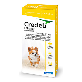 Credeli Antipulgas Carrapatos Para Cães 1,3 A 2,5kg Com 1cp Credeli Antipulgas Carrapatos Para Cães 1,3 A 2,5kg Com 1cp