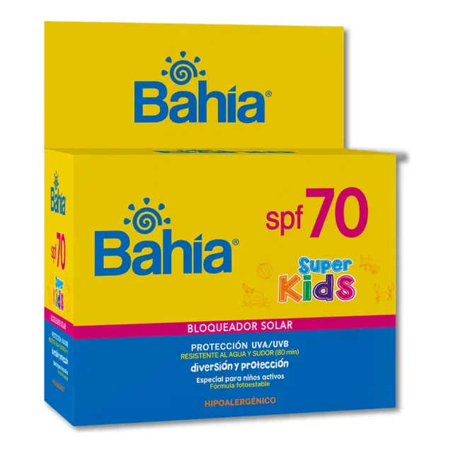 Bloqueador Bahía Super Kids Spf 70+ Sachet 10 Gr. X 20.