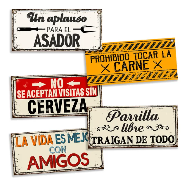 5 Chapas Decorativas Modelo Quincho Y Cocina! Hermosas!