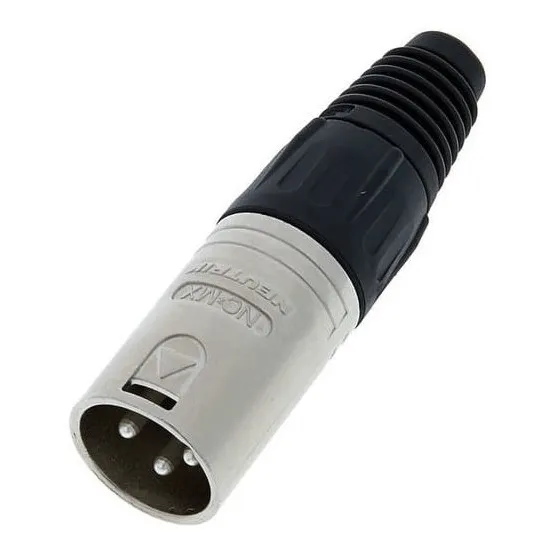 Ficha Neutrik Nc3mx Conector Xlr Canon Macho A Cable 3 Pines Color Gris