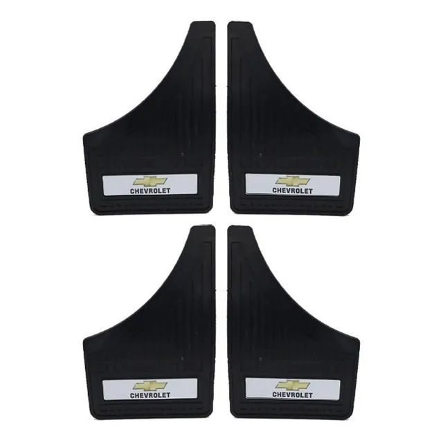 Juego Lodera Para Auto Flexible Negra Chevrolet Negra/blanco