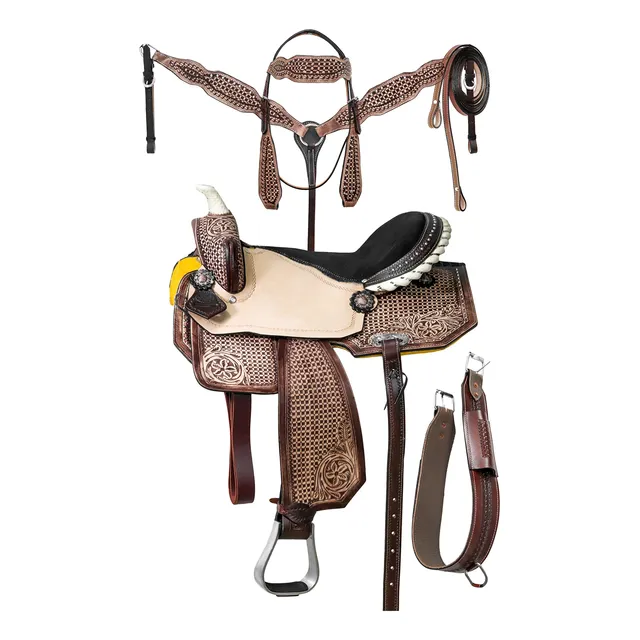 Deen Enterprise Premium Cuero Hecho Mano Western Barrel