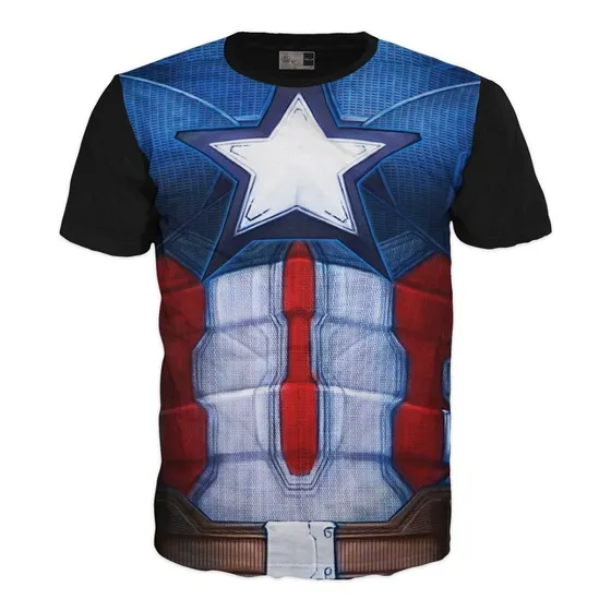 Camiseta Capitan America Marvel Superheroe Niño Y Adulto