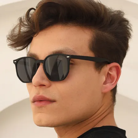 Óculos De Sol Hexagonal Unissex Premium Proteção Uv400 Verão