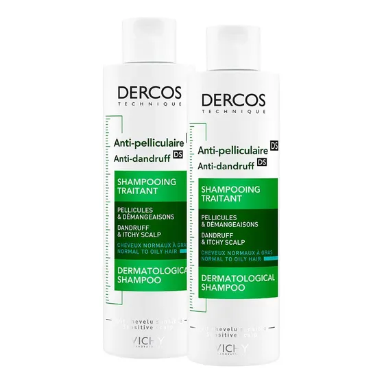 Vichy Pack 2 Dercos Shampoo Anticaspa Cabello Graso