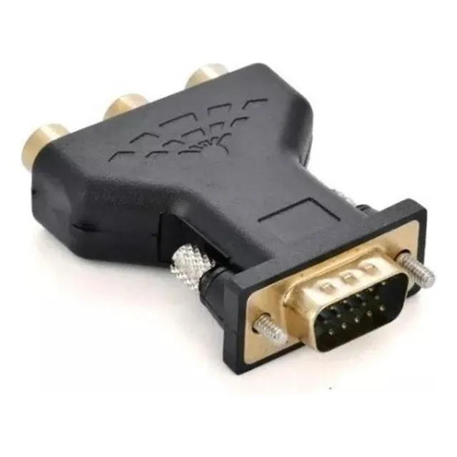 Ficha Adaptador Conector 3 Rca Rgb Hembra A Vga Vga A Rgb