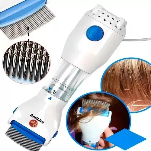 Peine Electrico Aspiradora Fino Quita Piojos Y Liendres