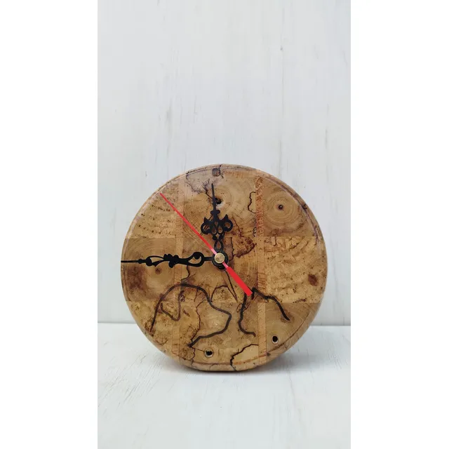 Reloj De Mesa/ Escritorio Con Resina Epóxica. Reloj Catdog