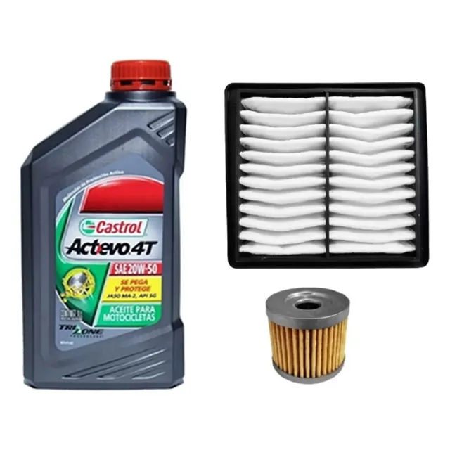 Kit Service Suzuki Gixxer 150 Castrol  + Filtro Aceite Aire