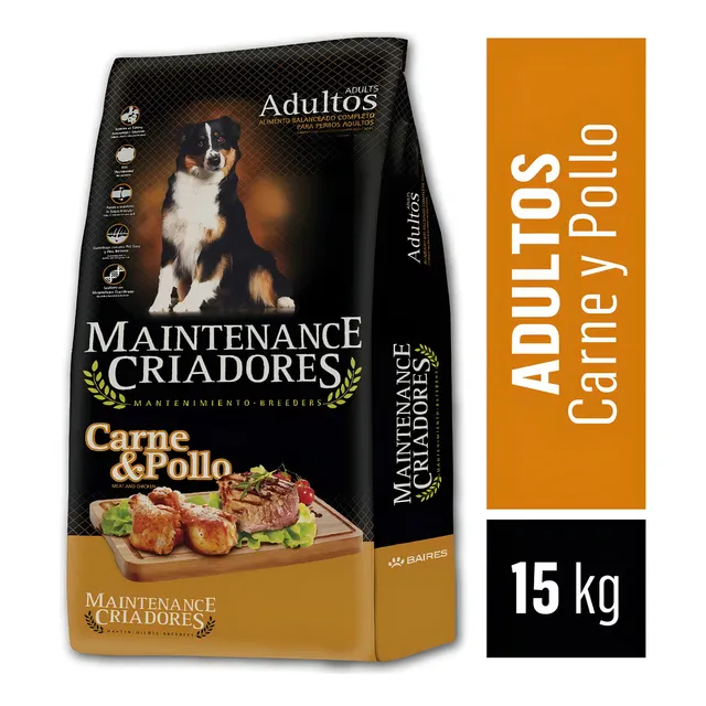 Alimento Maintenance Criadores para perros adulto todos los tamaños sabor carne y pollo de 15 kg