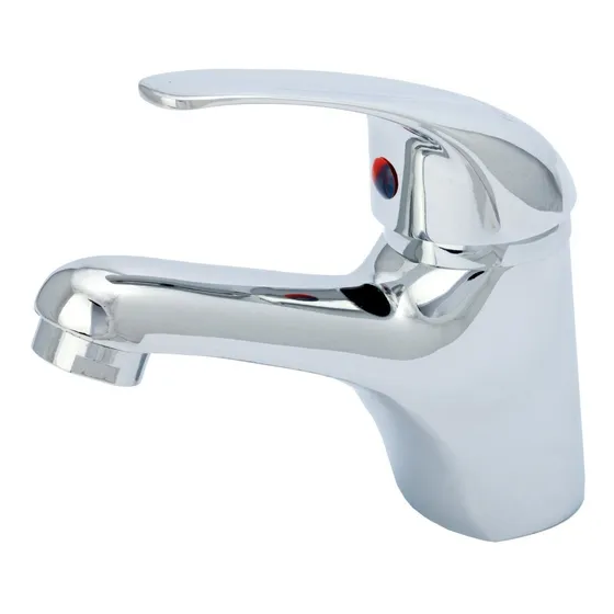 Griferia Canilla Corto Monocomando Baño Lavatorio Vanitory Acabado Cromado brillante Color Plateado
