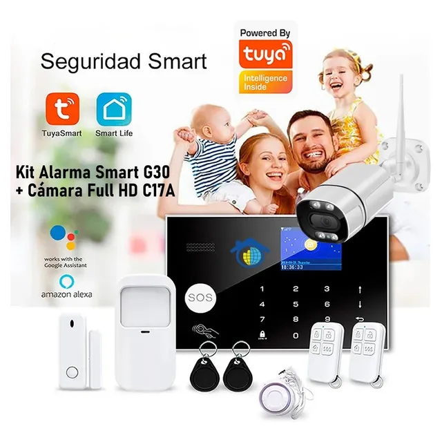 Kit De Seguridad Para Casas O Locales Alarma + Cámara Smart