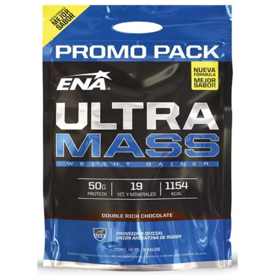 Ultra Mass Ena 3kg Ganador De Peso Proteina Olivos