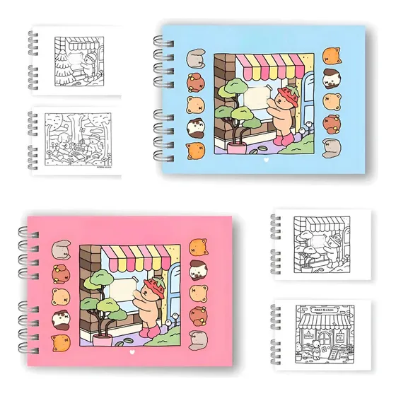 2 Peças De Livros Para Colorir Livros De Desenho De Capa Dur