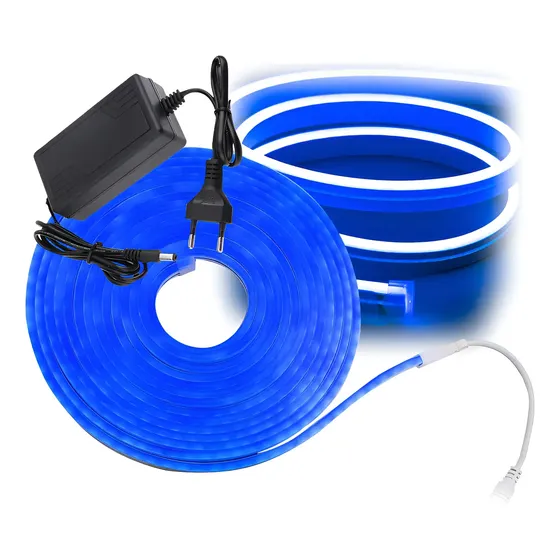 Cinta Neon Led Luces Manguera Tira Flexible 5m Decoración ® Luz Azul | Cuotas sin interés