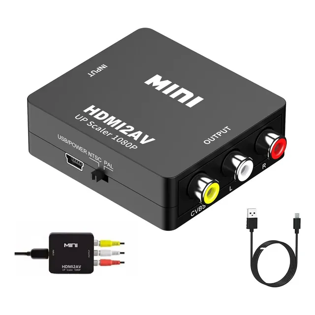 Convertidor Hdmi A  Rca Vga 1080p De Audio Y Video Adaptador