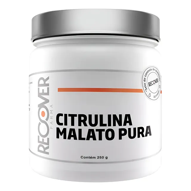 Citrulina Malato Em Pó 100% Pura 250g Vasodilatador E Mais Energia Sabor Natural - Recover Farma
