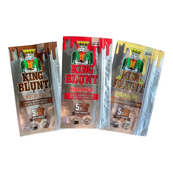 Kit 3 Pack De Seda King Blunt Mix Novos Sabores