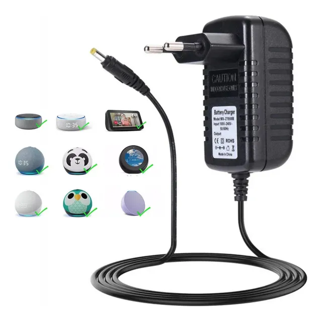 Cargador Adaptador Para Amazon Echo Dot Alexa 15w 2 Metros