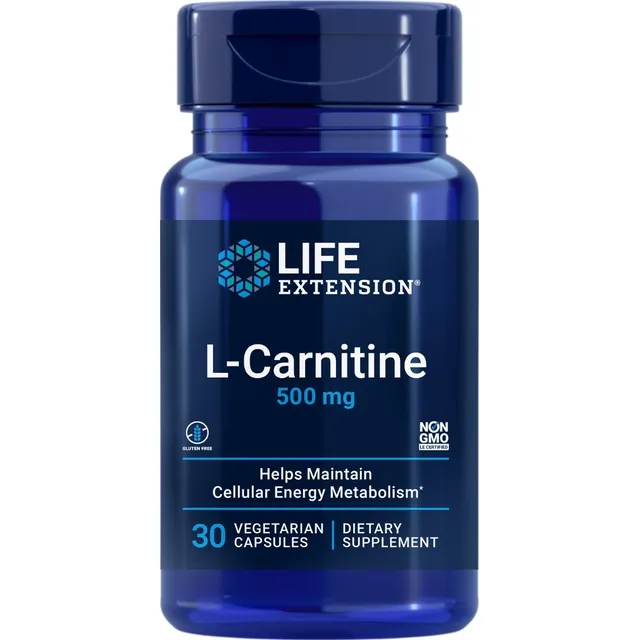 Life Extension L-Carnitina 500 mg 30 cápsulas sin sabor