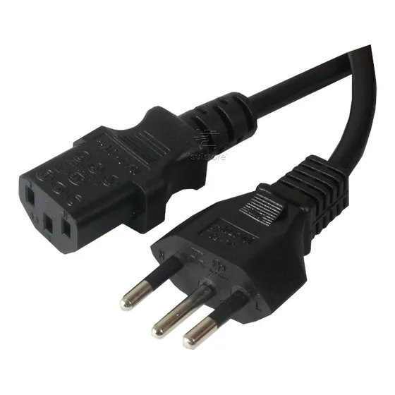 Cabo Força Energia Tripolar 10 Amperes 3 Metros 3m Para Pc 127/220v