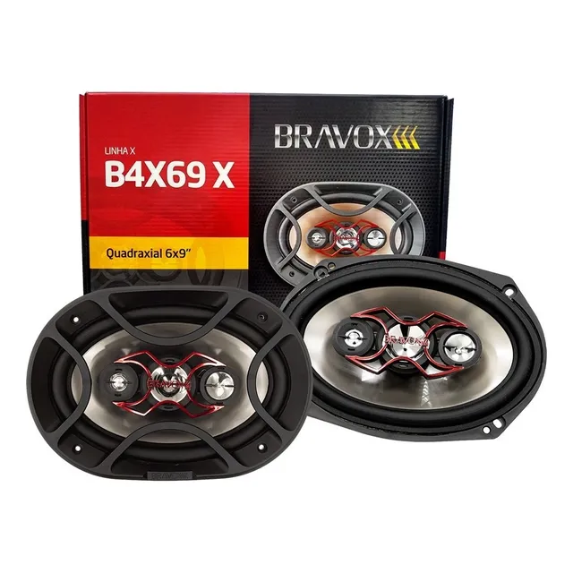 Alto Falante 6x9 Polegadas Bravox 140w Rms B4X69-X Quadriaxial